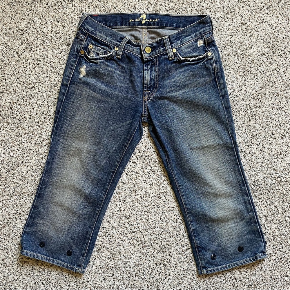 7 for all mankind crop boot cut jeans 26